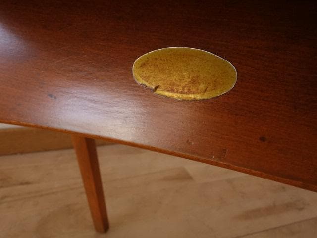 秋田木工　スタッキングスツール（カーキ色）②　座面張替・再塗装済ＵＳＥＤ