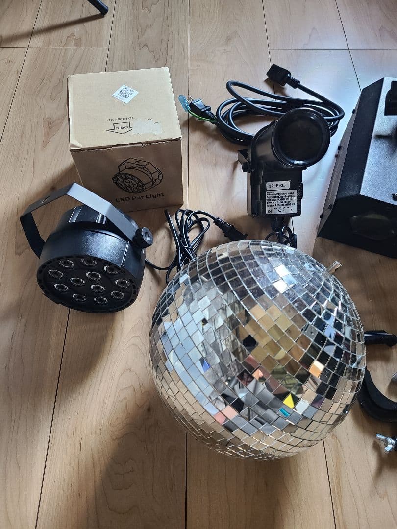 即*キ様 DJ機材 セット ミラーボール LEDパーライト スモークマシン