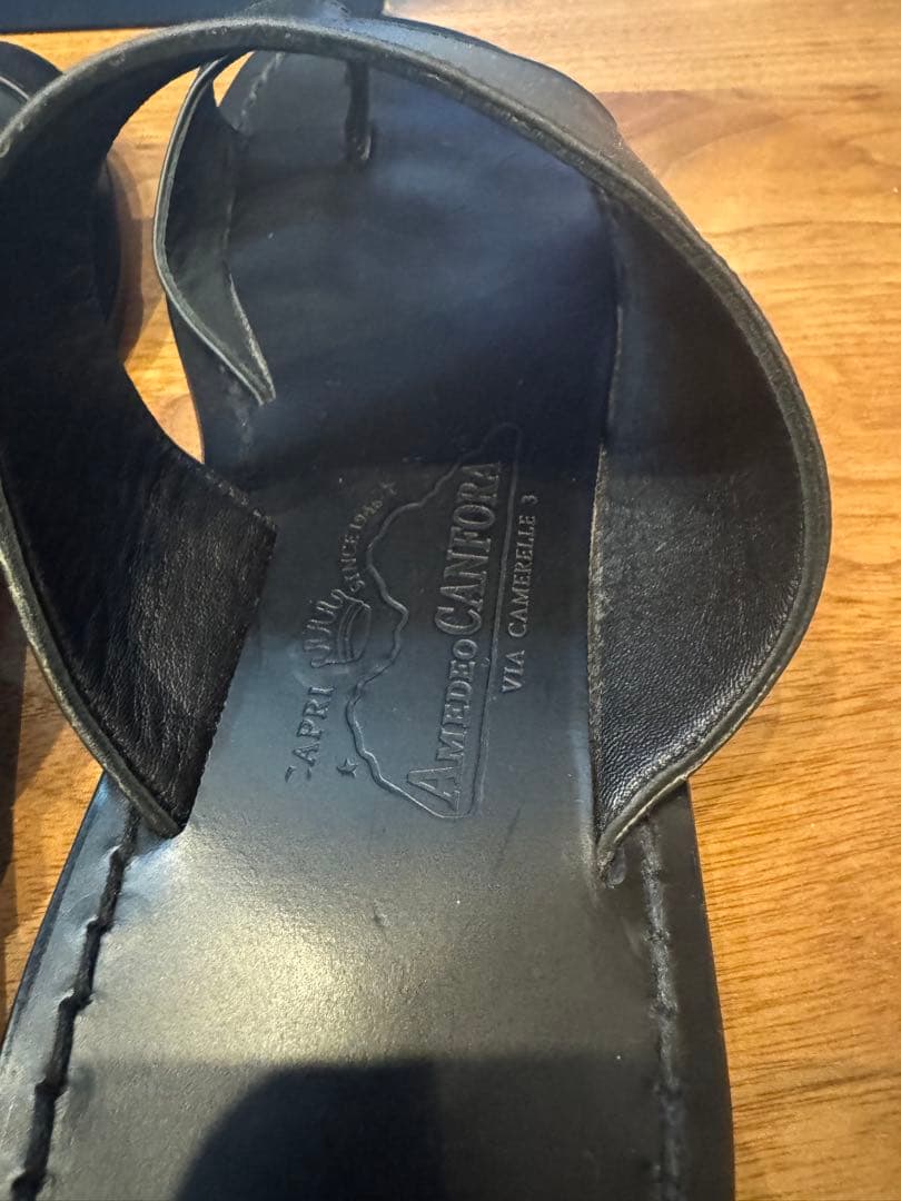 Ｇ*Ｕ様 CANFORA PHILIP レザーサンダル　40 26.5 ロンハー