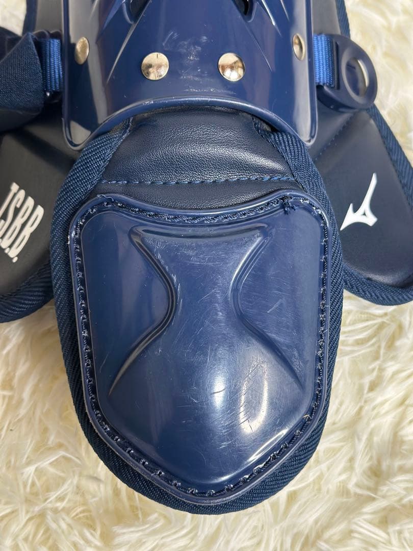 ミズノ ネイビー レガース 軟式用