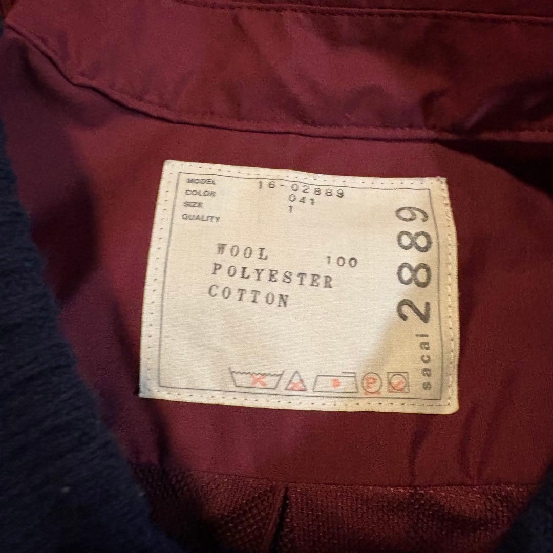 サカイ 2016AW ニット プリーツ パッチワーク ドッキングワンピース