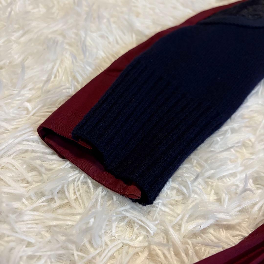 サカイ 2016AW ニット プリーツ パッチワーク ドッキングワンピース