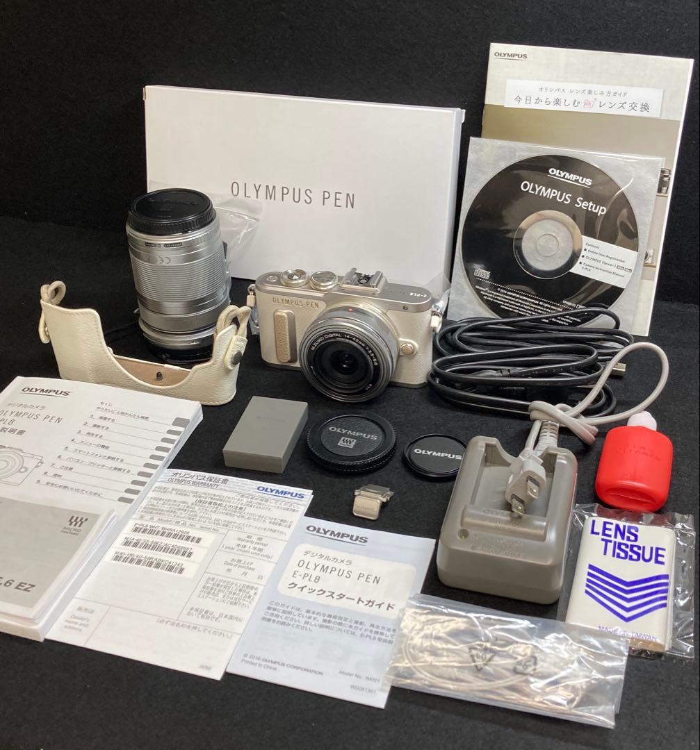 Olympus PEN E-PL8ミラーレス一眼 望遠レンズ付き 付属品多数