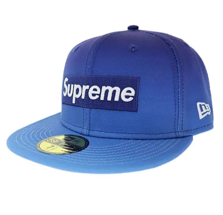 Supreme シュプリーム キャップ 7 5/8 ニューエラ ブルー