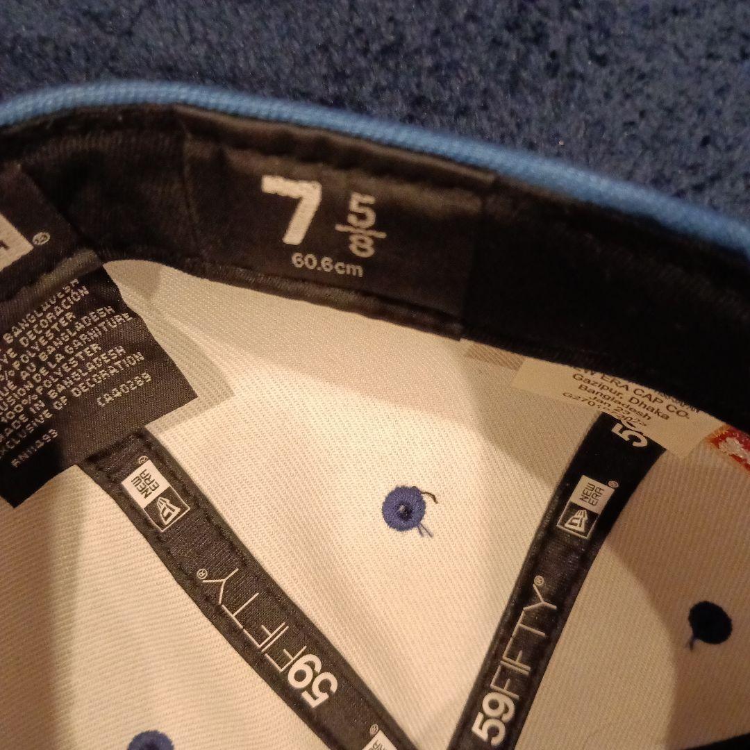 Supreme シュプリーム キャップ 7 5/8 ニューエラ ブルー