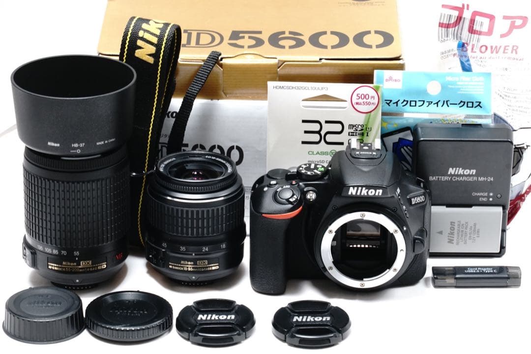 ✨Nikon D5600 美品✨スマホ転送 Wレンズキット✨一眼レフ 初心者