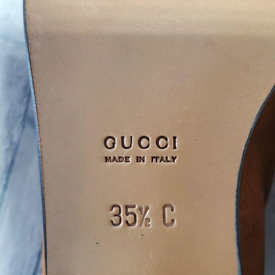 【極美品】✨GUCCI 22.5cm 革靴 茶 スエード ビット金具 35.5