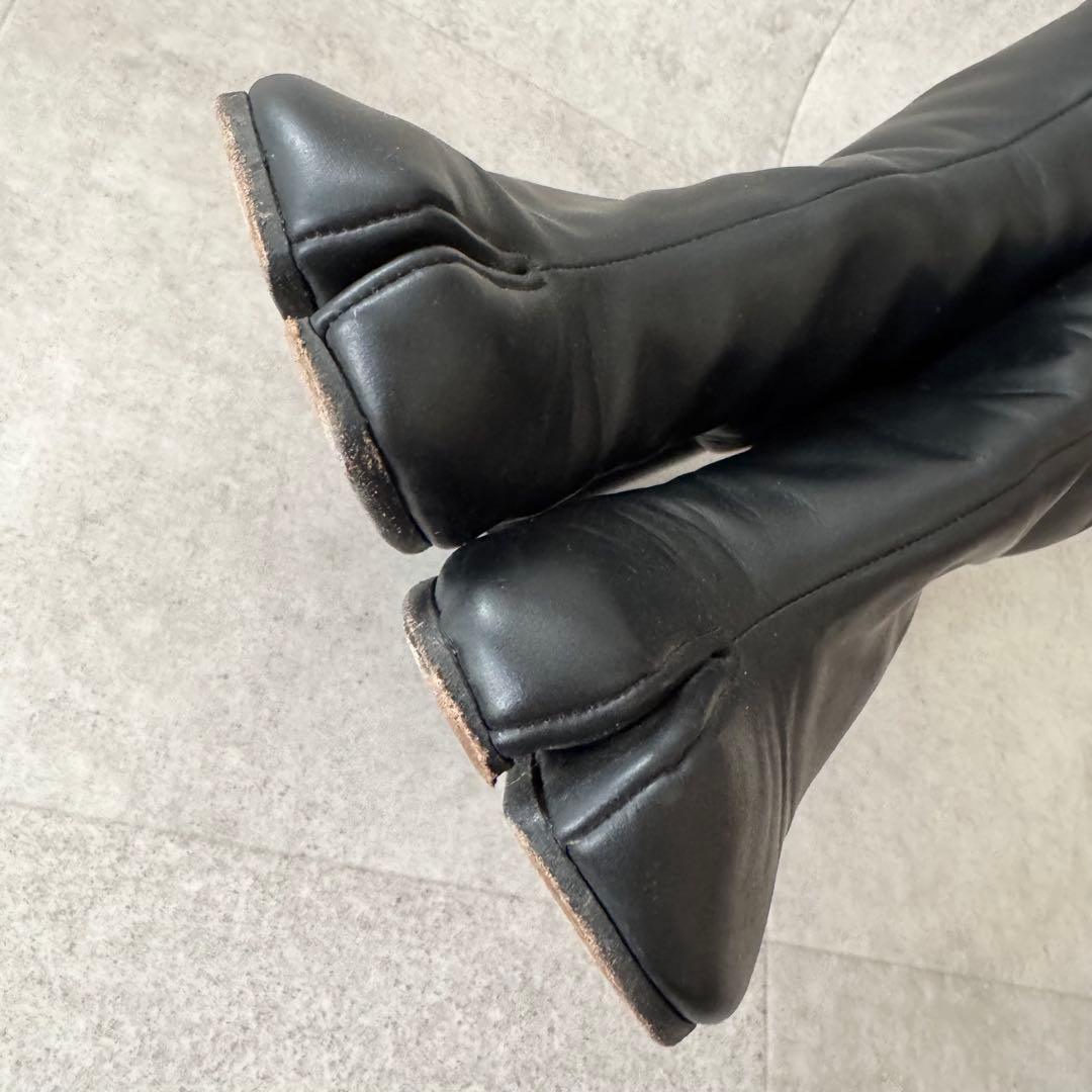 メゾンマルジェラ　足袋　タビブーツ　TABI　ブーティ　ヒール　黒　36
