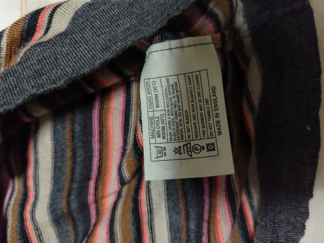 ジョンスメドレー　ボーダーウールニット