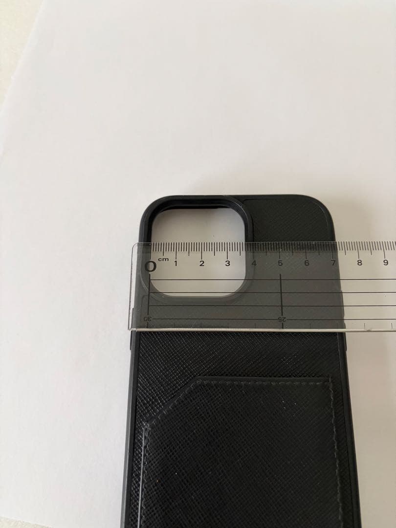 PRADA サフィアーノレザー iPhoneケース 14promax 三角ロゴ