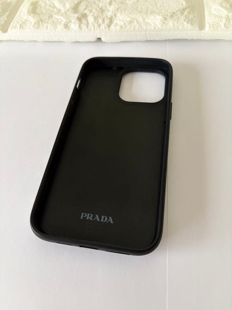 PRADA サフィアーノレザー iPhoneケース 14promax 三角ロゴ