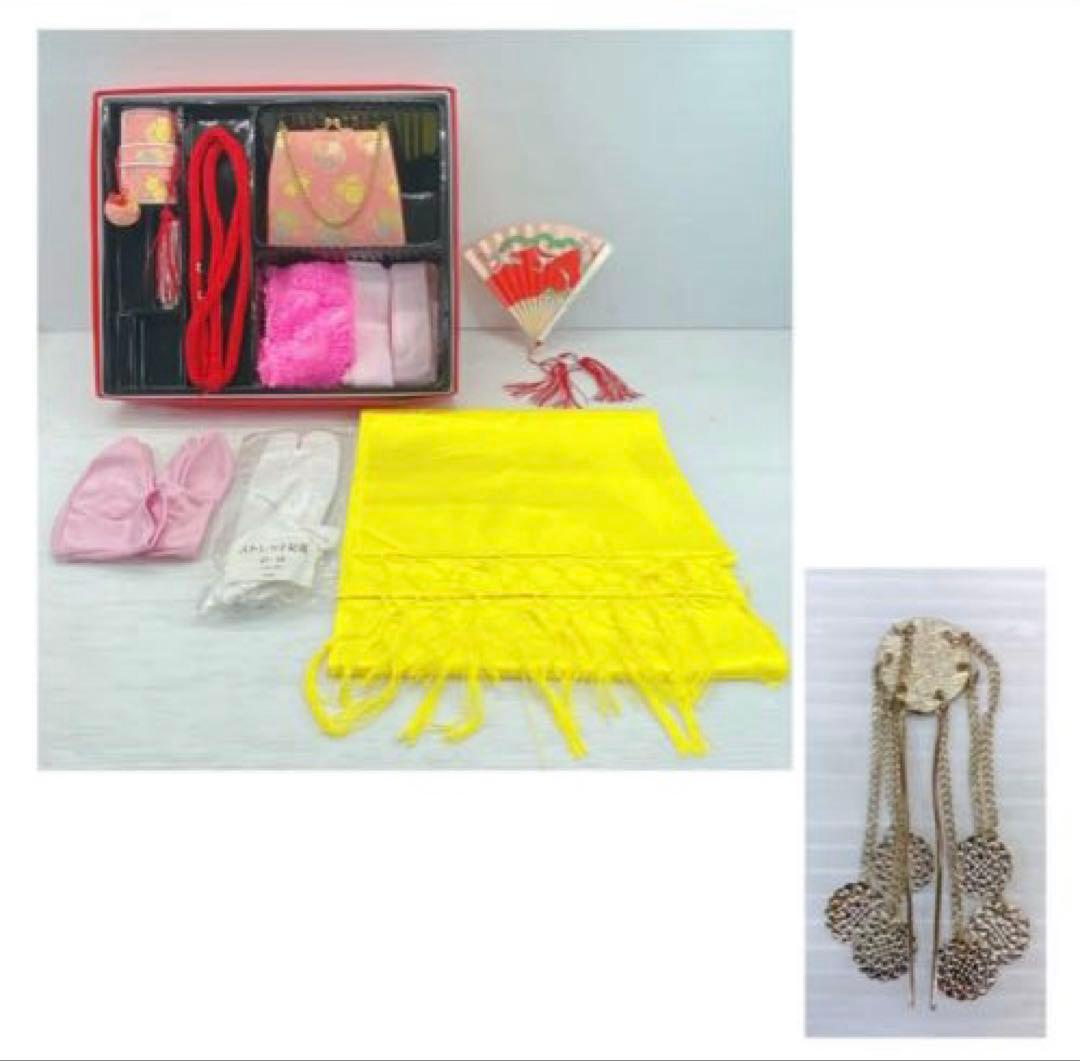 七五三　7歳用お着物２枚と下駄帯など小物セット