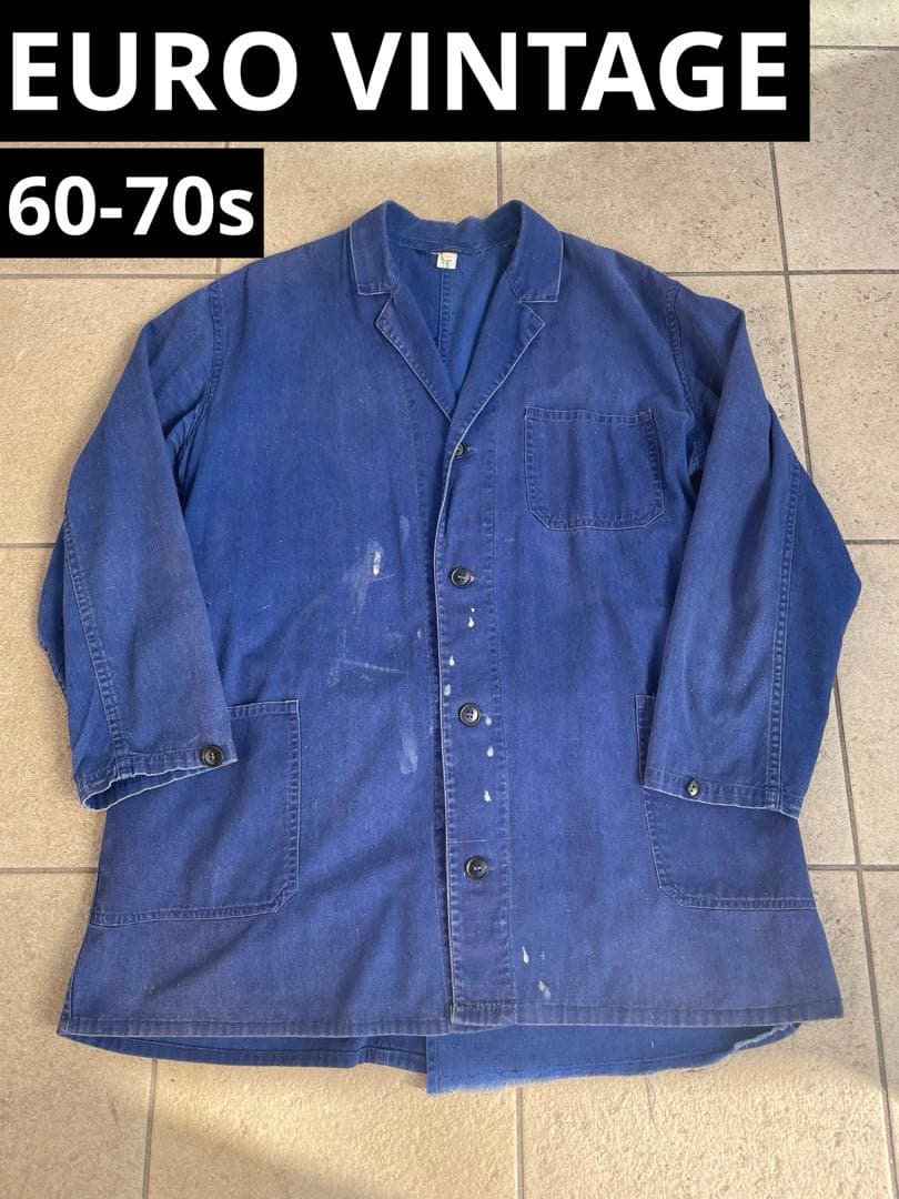 J　60s フランス軍 カバーオール ワークジャケット ユーロ ヴィンテー