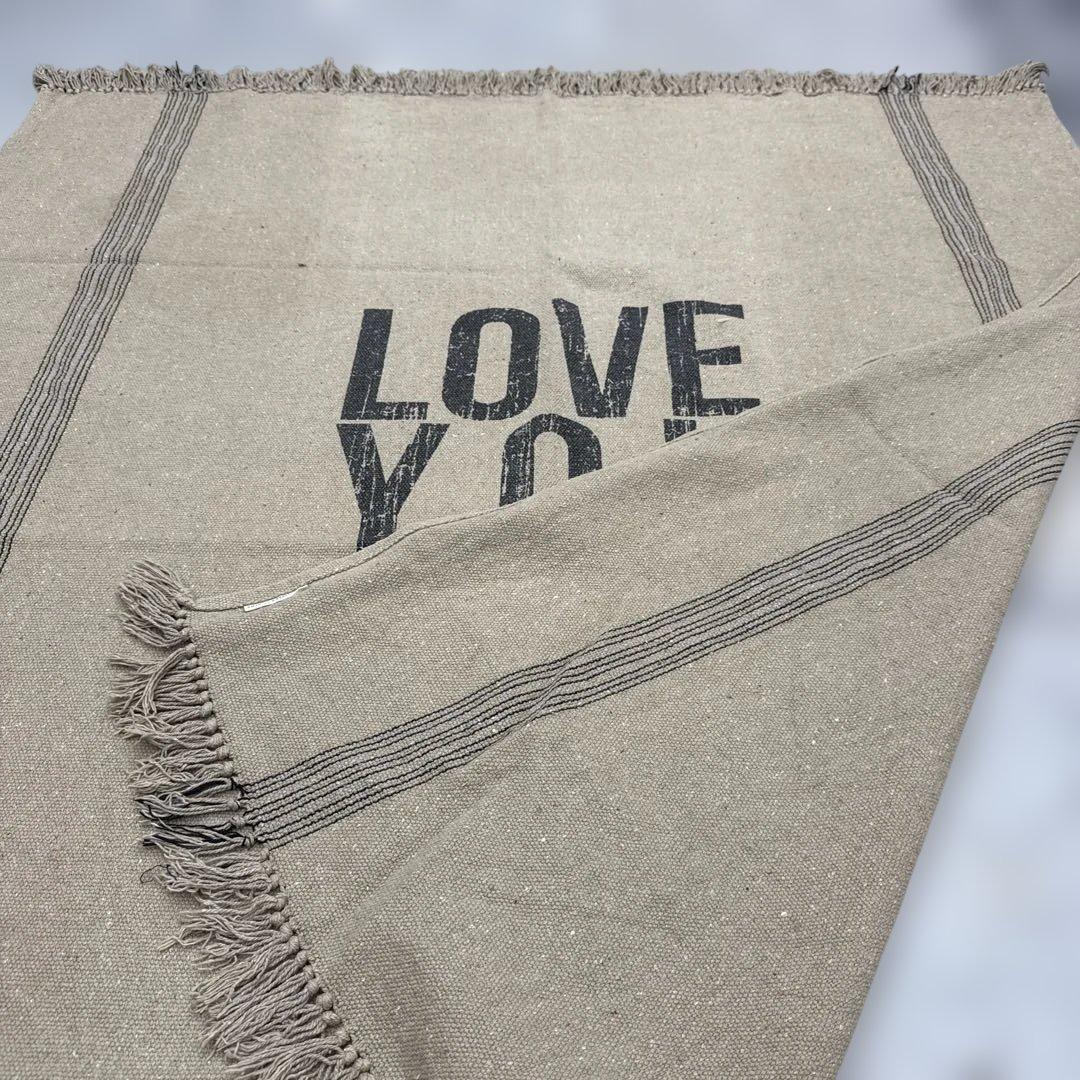 愛　ブランケット　マルチカバー　ソファーカバー　ヴィンテージラグ　155x130