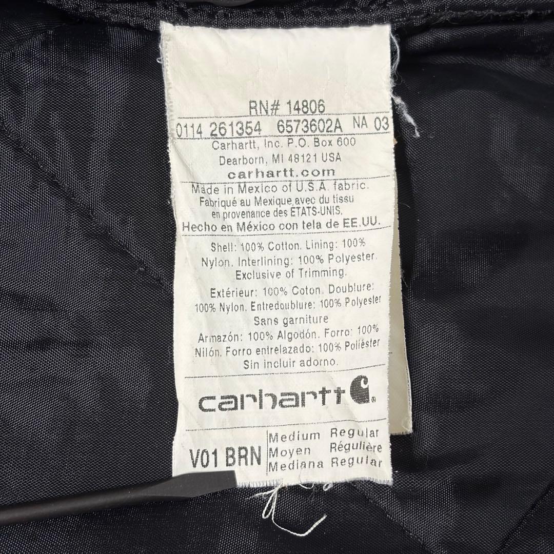 【美品】Carhartt カーハート ダックベスト キルティング キャメル M
