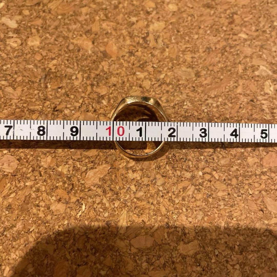 美品！ フルオーダー！手彫り K18 リング 印台 シグネット