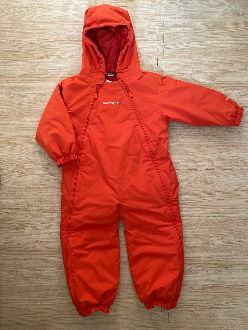 Montbell スキーウェア カバーオール　オレンジ　90