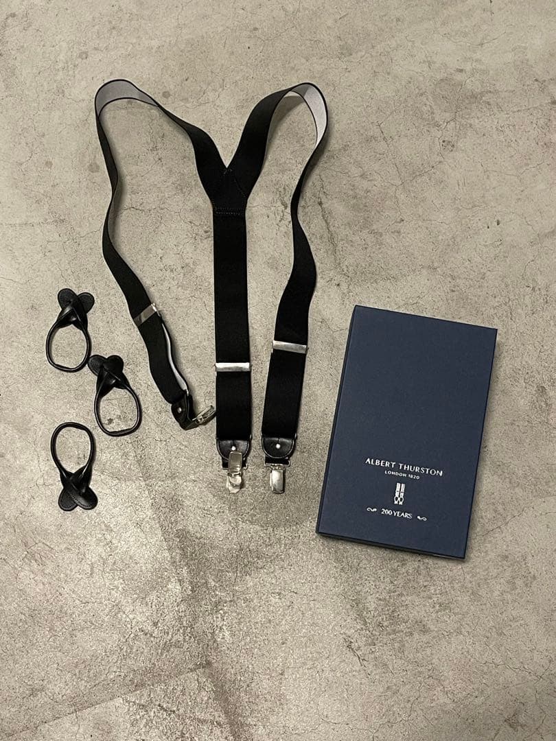  THURSTON サスペンダー35mmブラック 黒