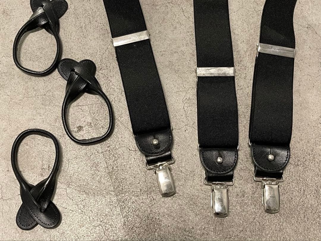  THURSTON サスペンダー35mmブラック 黒