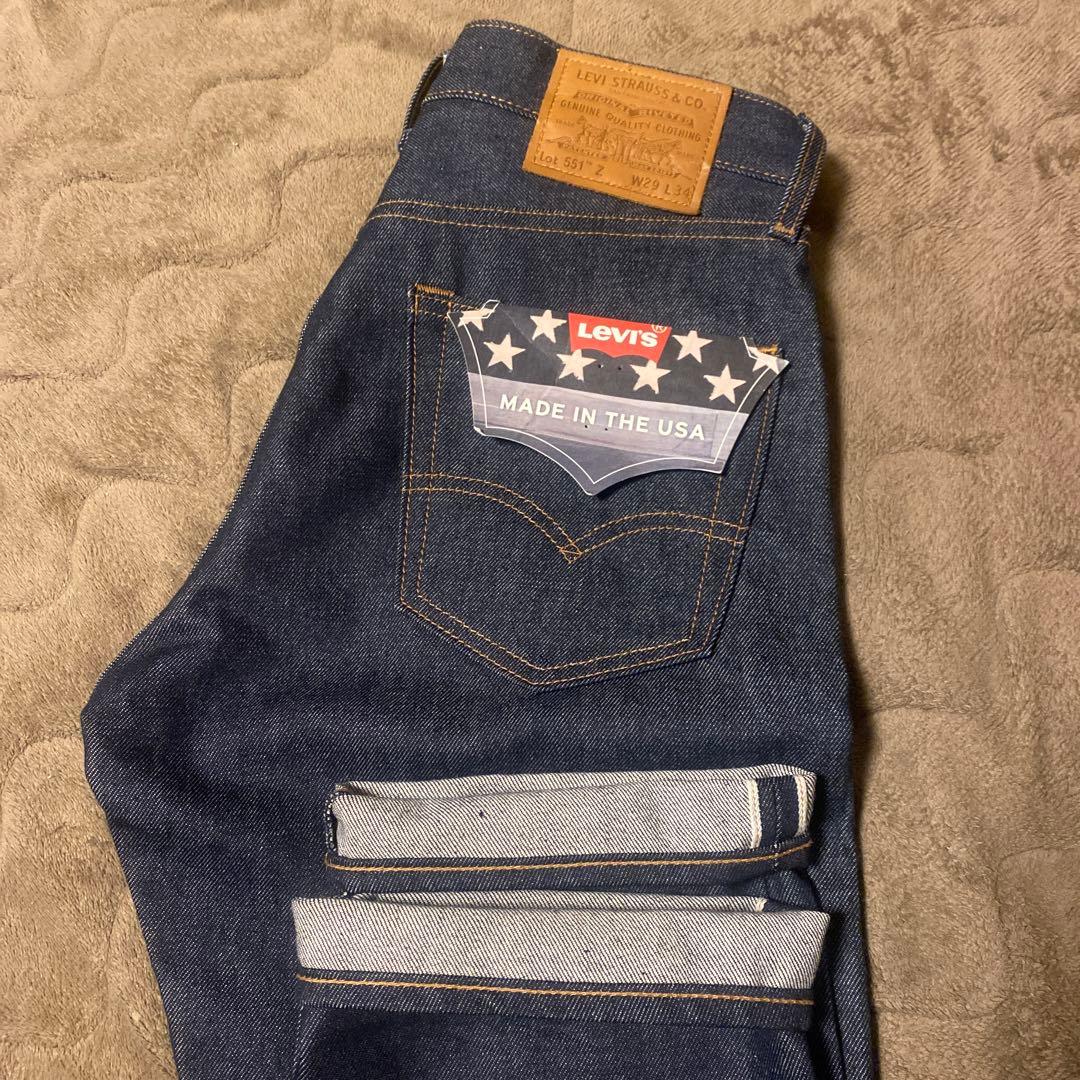 Levi's 551Z セルビッジ　リジットデニム　未洗濯　米国製　W29L34