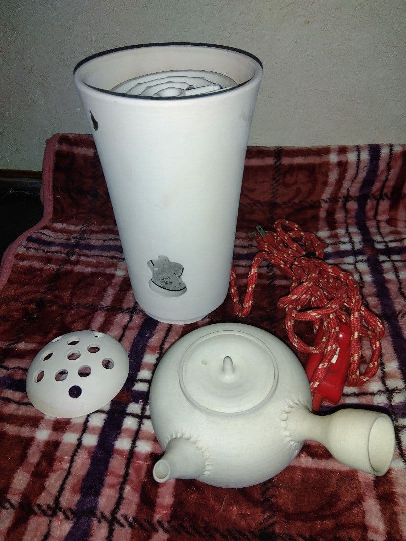 煎茶道具 涼炉(電気コード、炭)両用