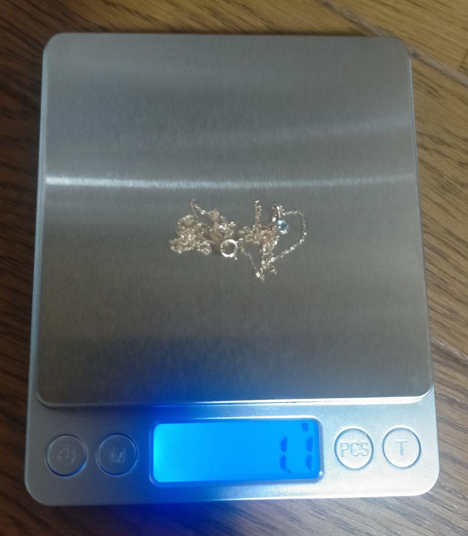 メ*ー様 K10 青色ストーン ペンダントネックレス