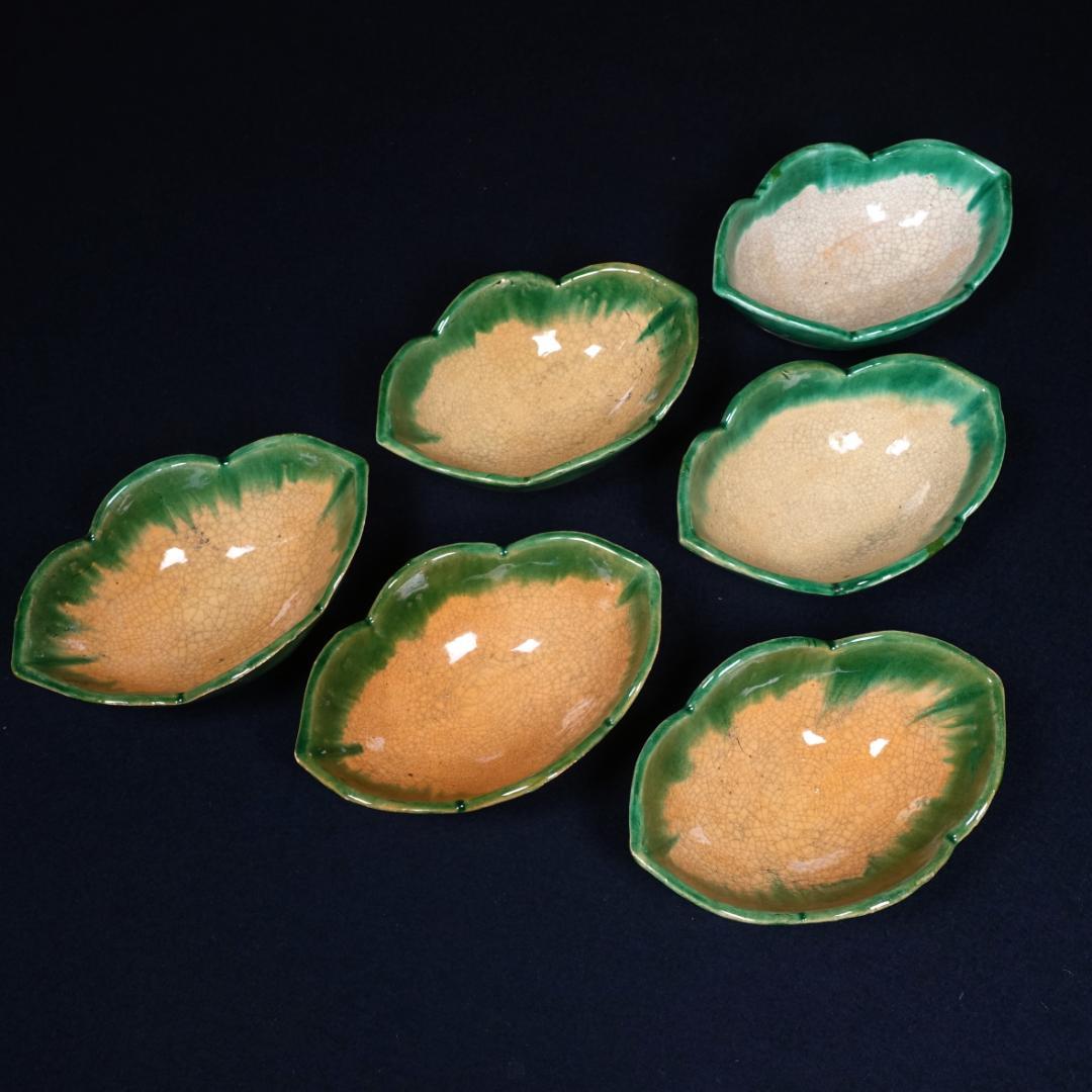 楽焼 舟形皿 向付 6客