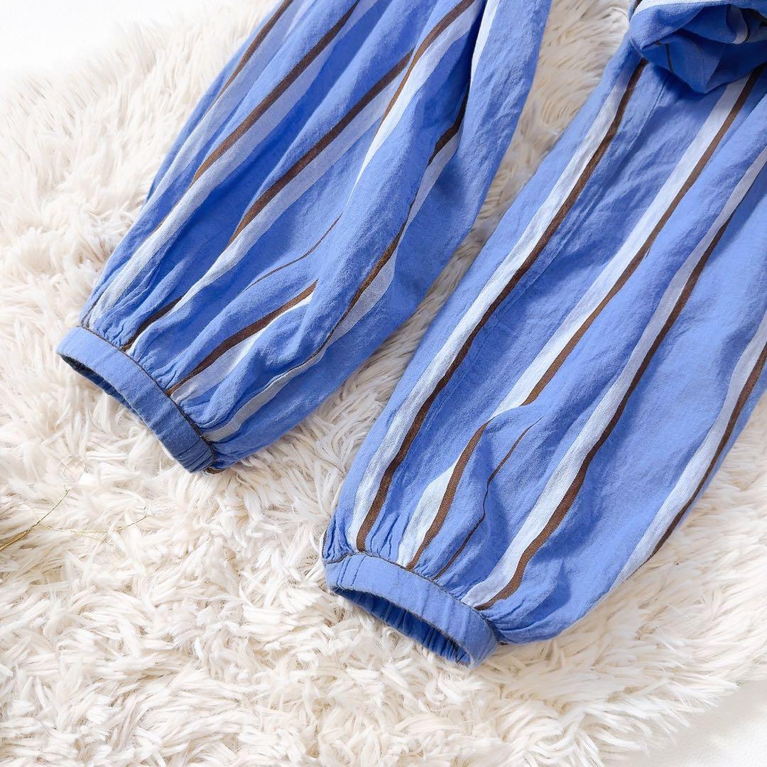 極美品ꕥヌキテパ 2023 完売品 コットンボイルストライプギャザードレス M