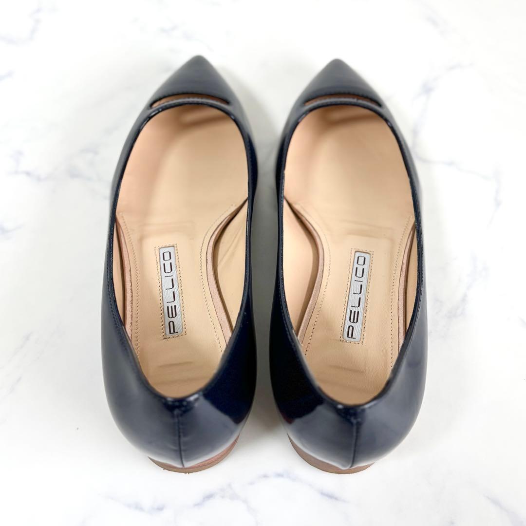 美品 ペリーコ 5.5 アネッリ プラットパンプス アンドレア ダークネイビー