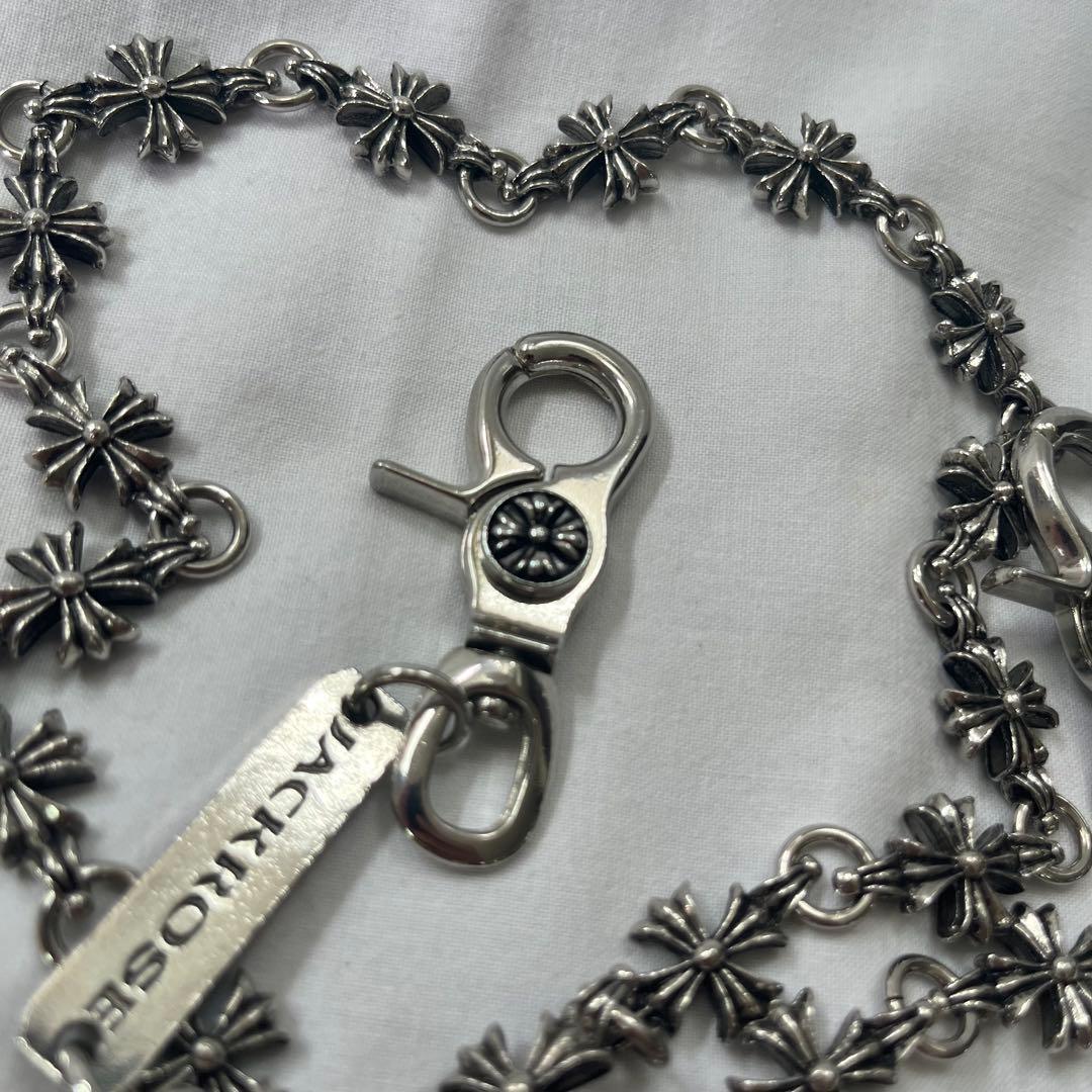 ジャックローズ　シルバー　ウォレットチェーン　ロゴ刻印　カジュアル　メンズ