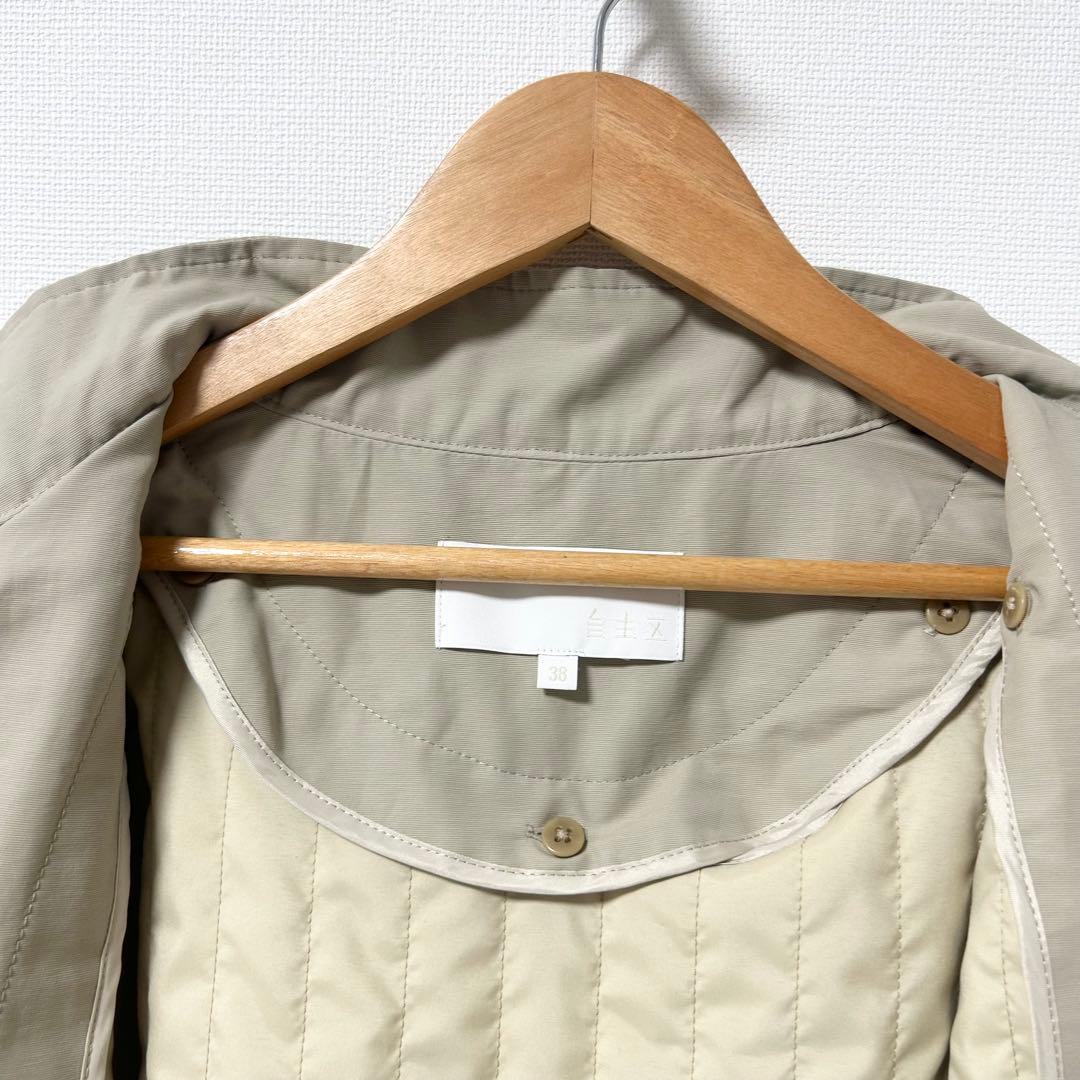 2025SS✨自由区　コットンナイロンタッサーライナー付きスタンドカラー コート