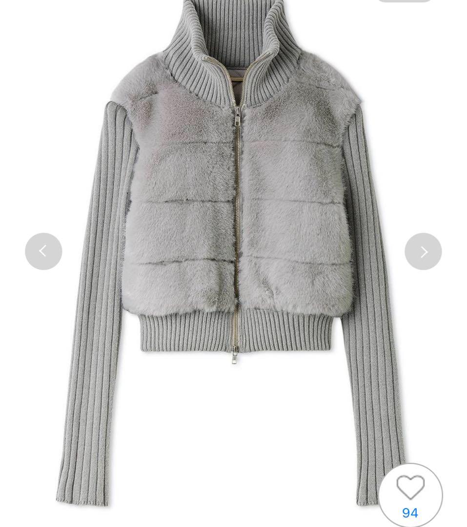 ファーニットブルゾン　グレー　0サイズ