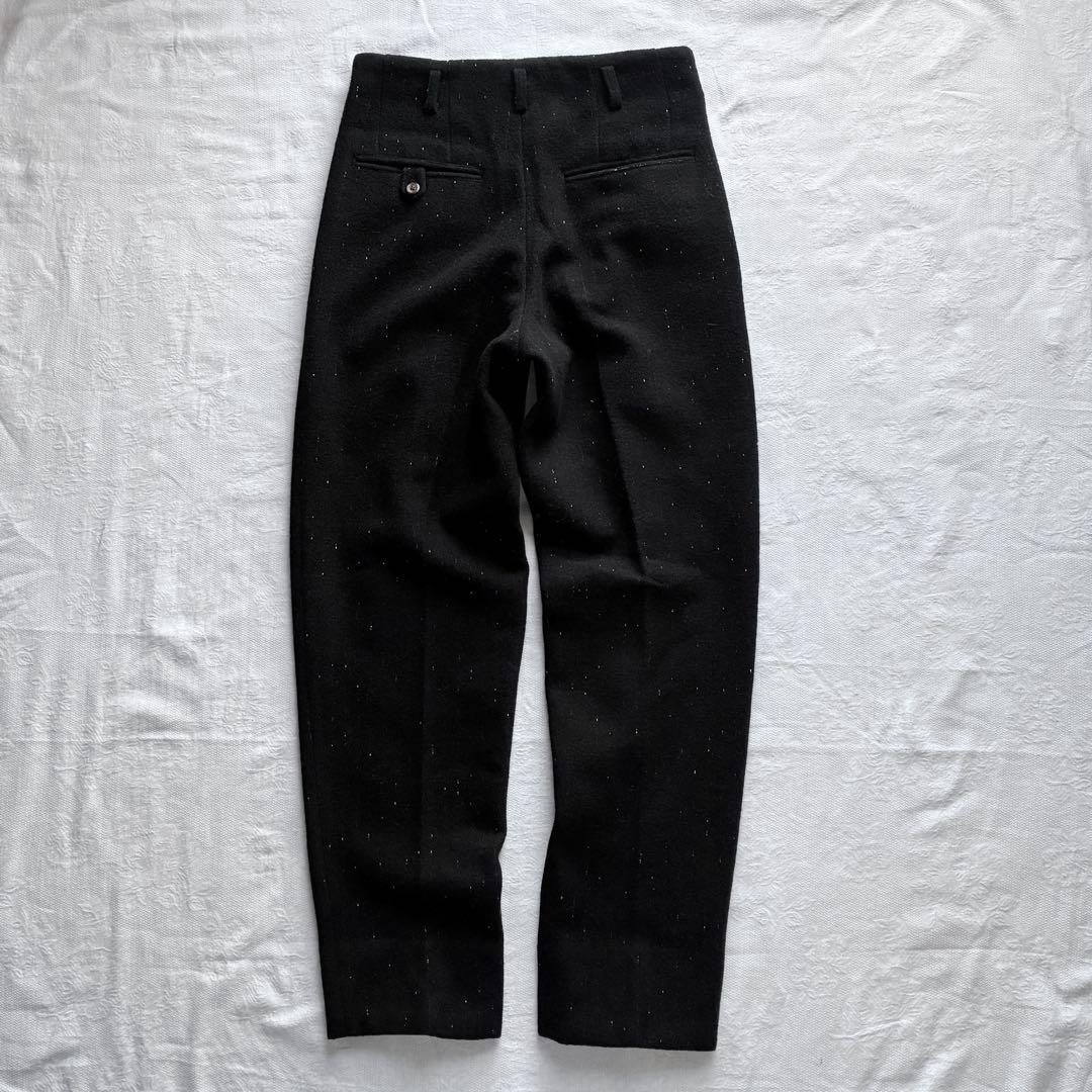 archive 90s NICOLE 絣 縮絨ウール 2tuck slacks