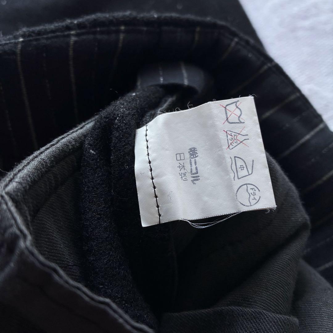 archive 90s NICOLE 絣 縮絨ウール 2tuck slacks