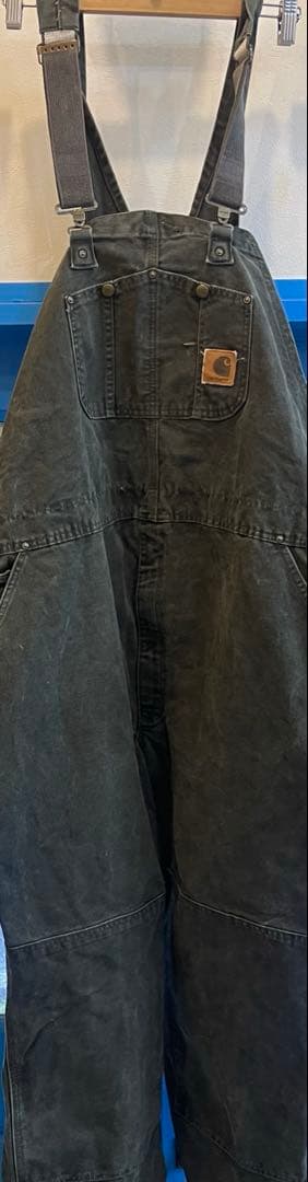 カーハート　オーバーオールダブルニー　カーキ　48×32