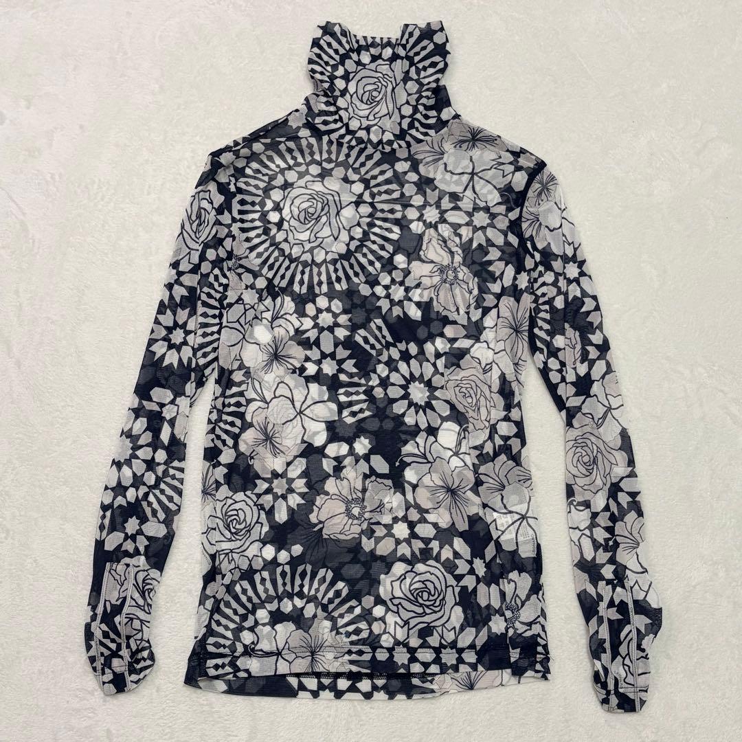 LEONARD SPORT レオナール 花柄 シースルー 長袖 カットソー 42