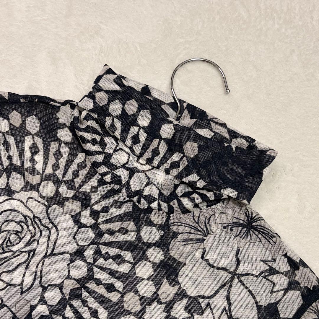 LEONARD SPORT レオナール 花柄 シースルー 長袖 カットソー 42