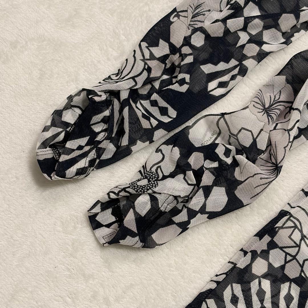 LEONARD SPORT レオナール 花柄 シースルー 長袖 カットソー 42