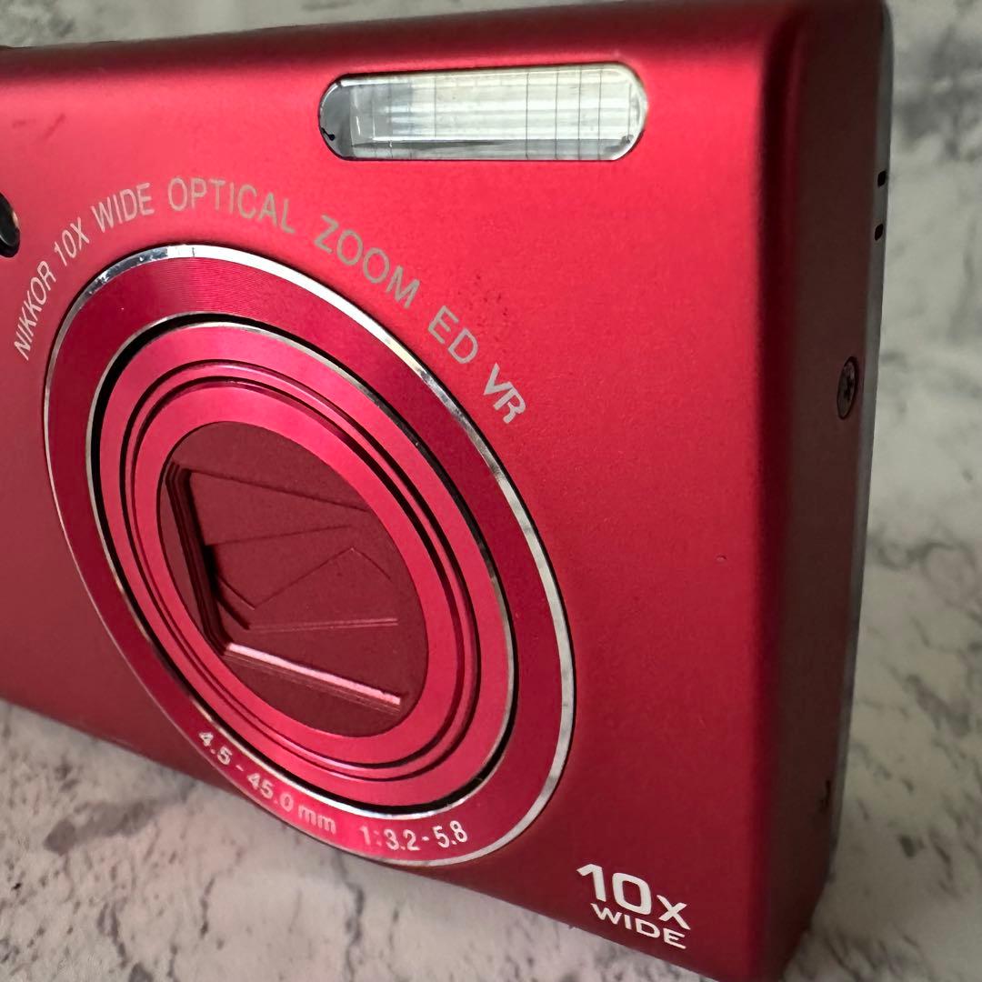 美品 Nikon COOLPIX S6200 レッド コンパクトデジタルカメラ