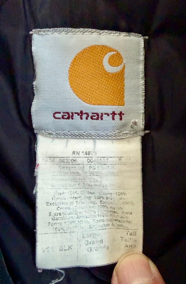 超超スペシャル TALL ヴィンテージ カーハート ダック ベスト L ブラック