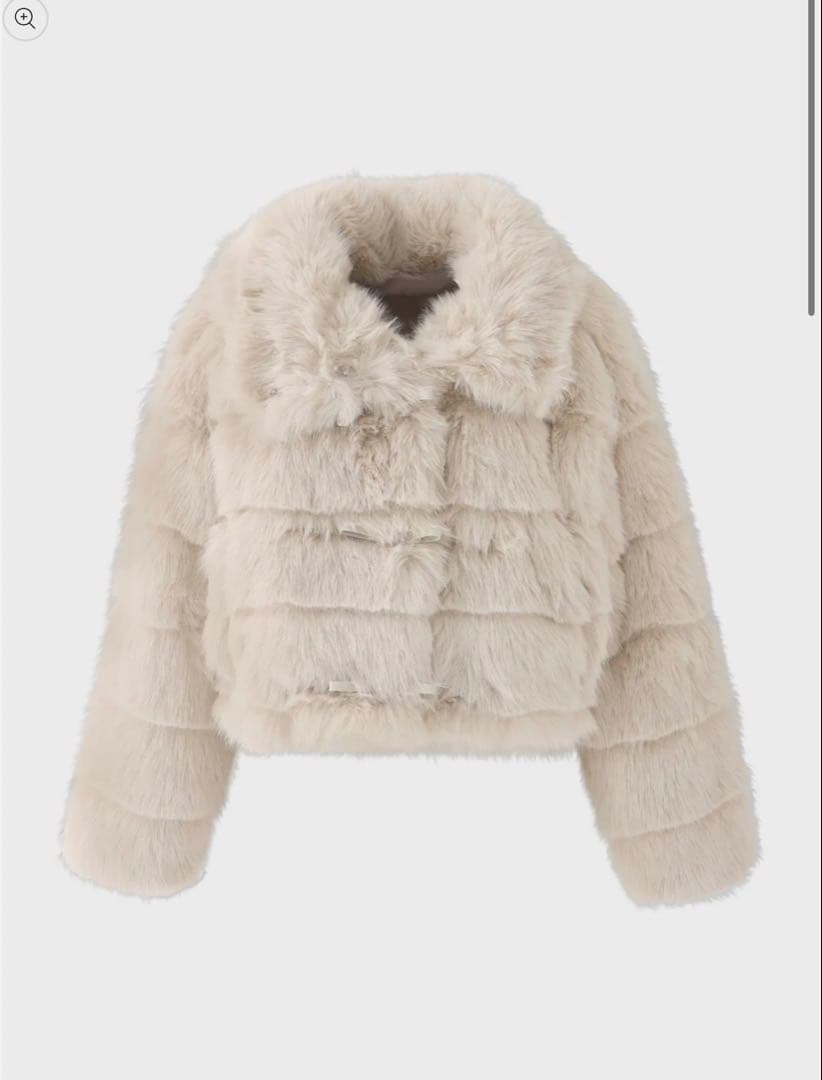 【新品】Mmeeme 2way luxe faux fur coa BEG