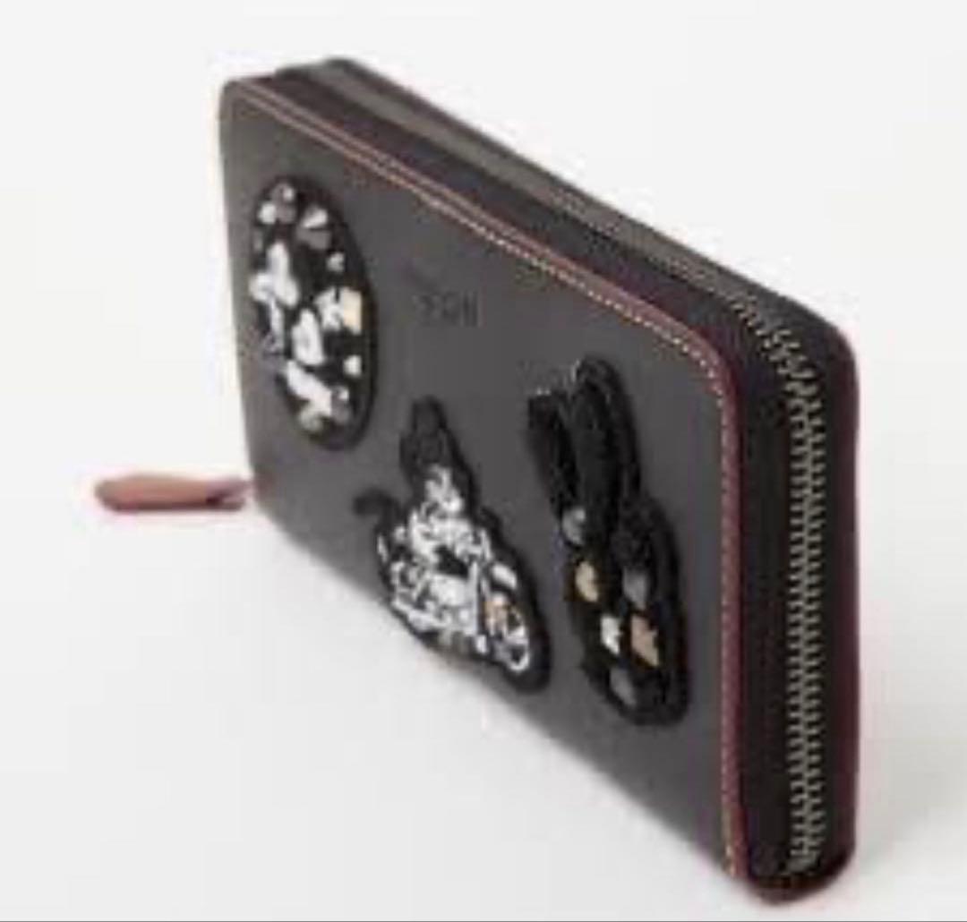 COACHコーチ×ディズニーミッキーマウスパッチワークレザー長財布