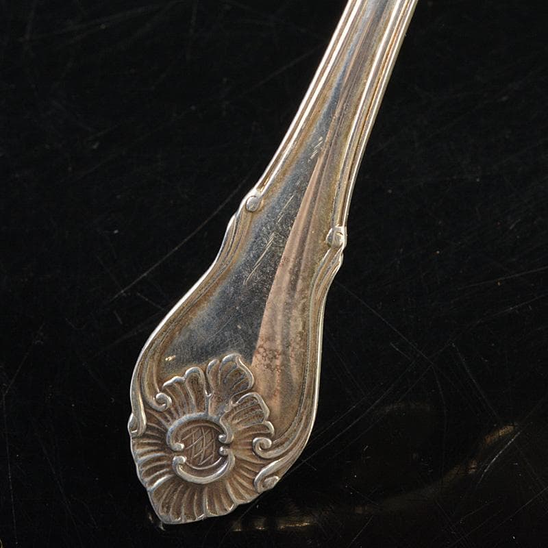 茶道具　STERLING　SILVER刻印　風炉灰匙　時代箱　M　R7313