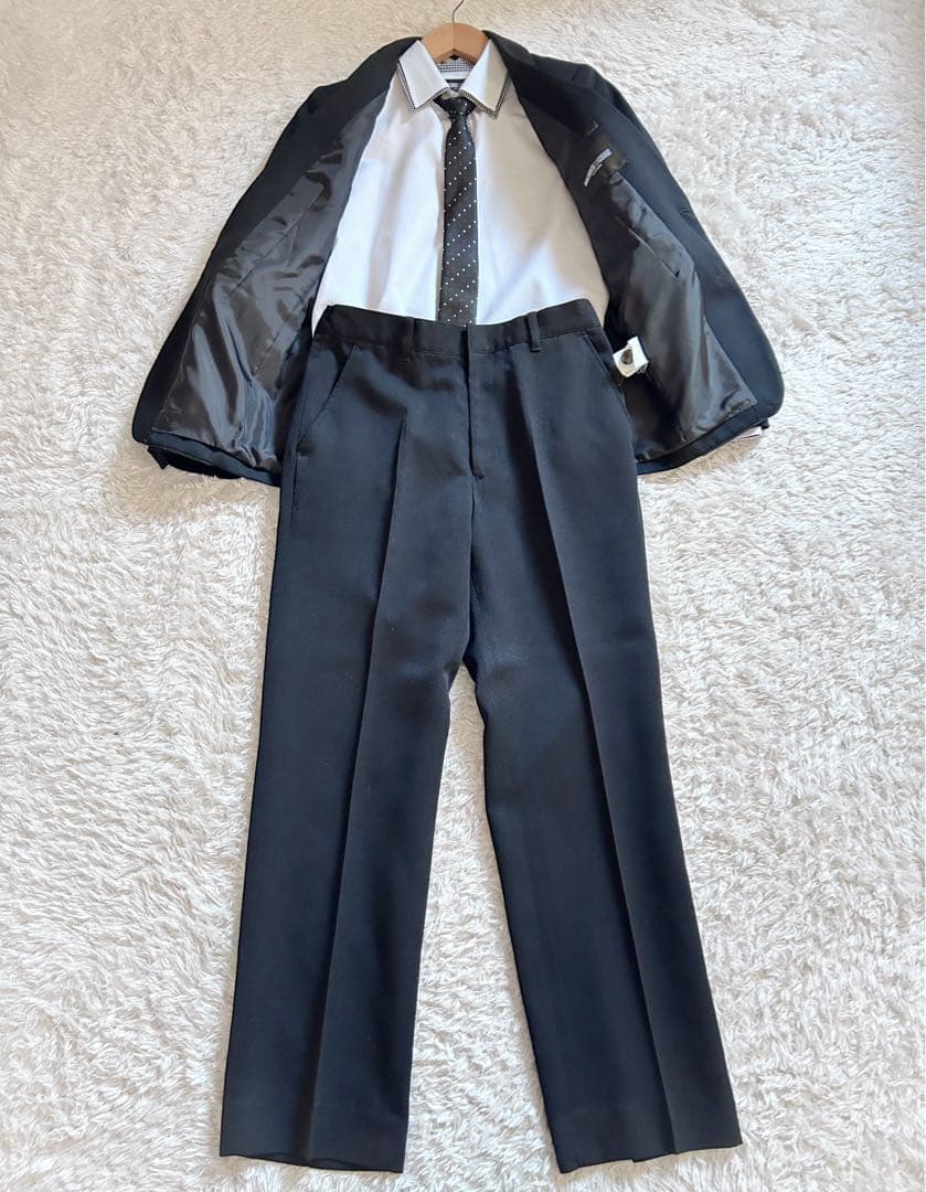 美品✨ミチコロンドンコシノ フォーマル スーツ 卒業式 男の子 150 黒