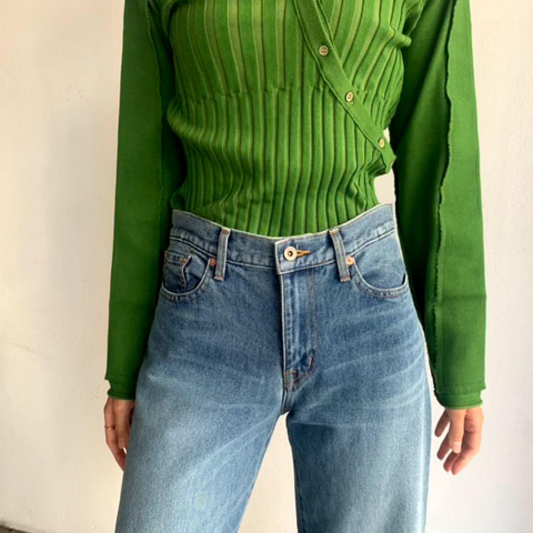 PERVERZE パーバーズ　マルチリブセーター　ブラック