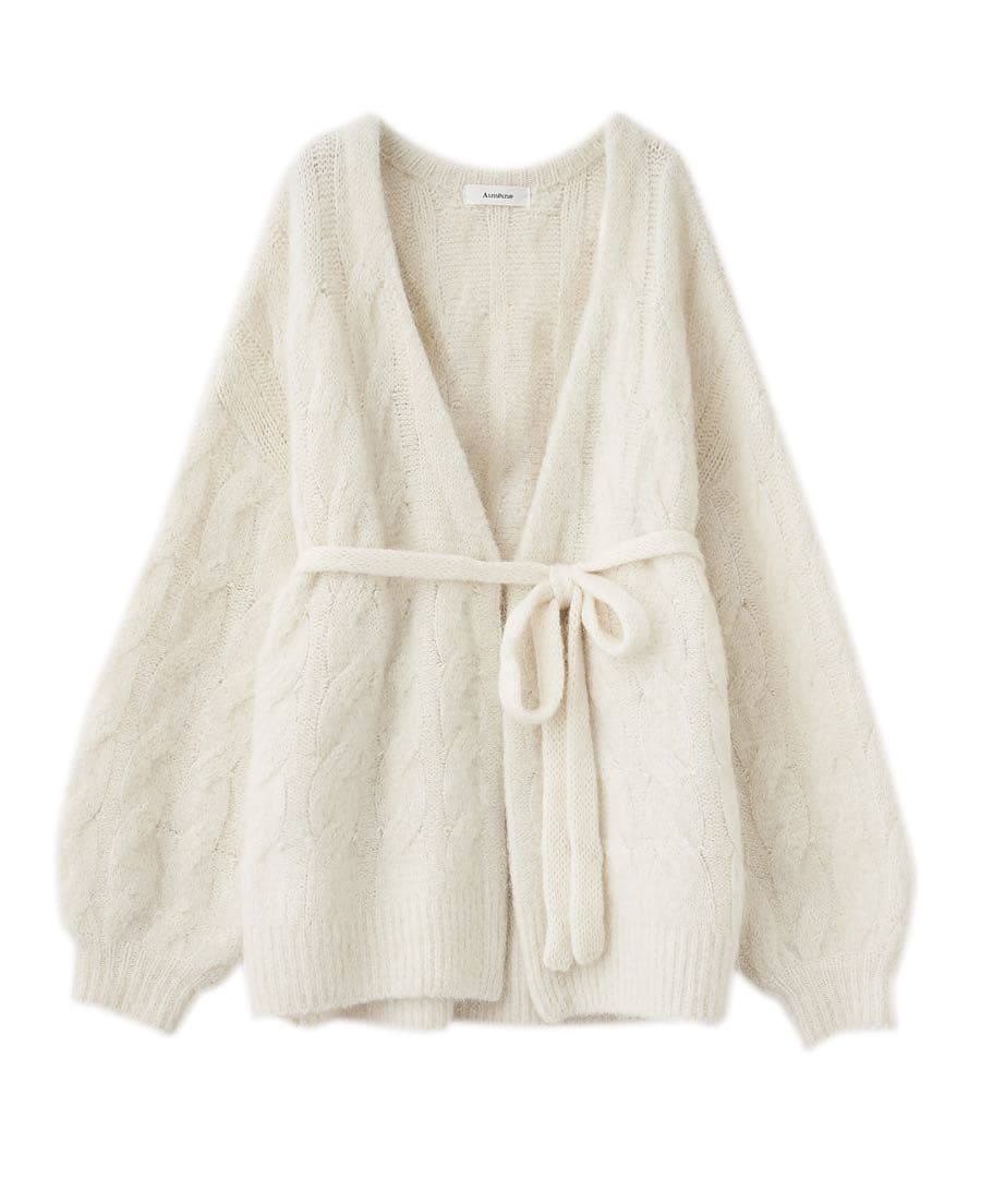 Aimeine エメイン　アルパカケーブルガウンカーデ