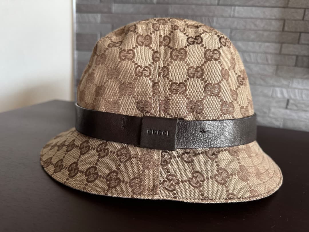 GUCCI 　ハット　モノグラム　GGキャンバス