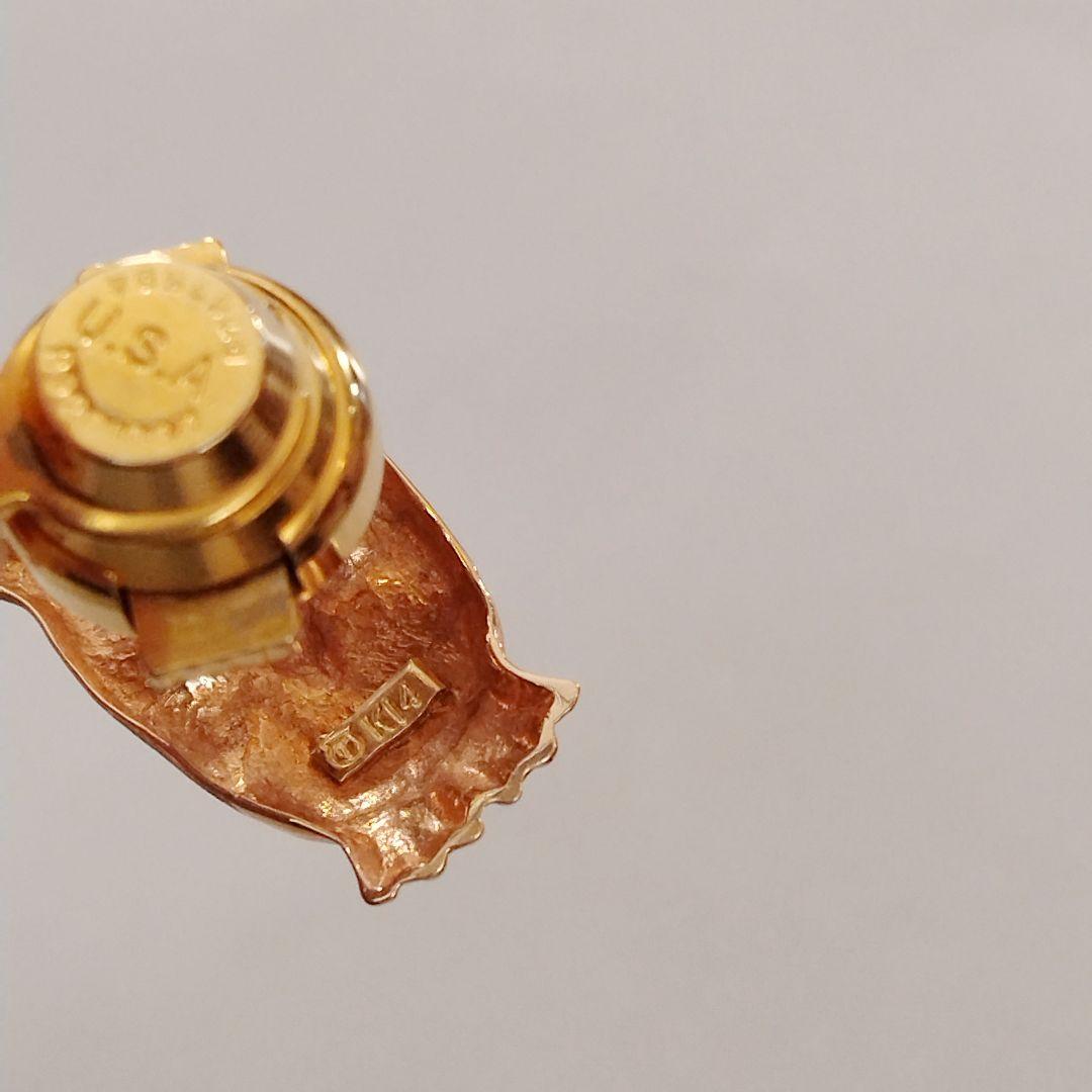 TASAKI フクロウ ピンブローチ K14YG