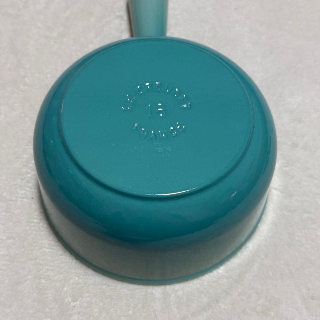 ル・クルーゼ ミルクパン ソースパン 鍋 16cm ブルー ミント 美品