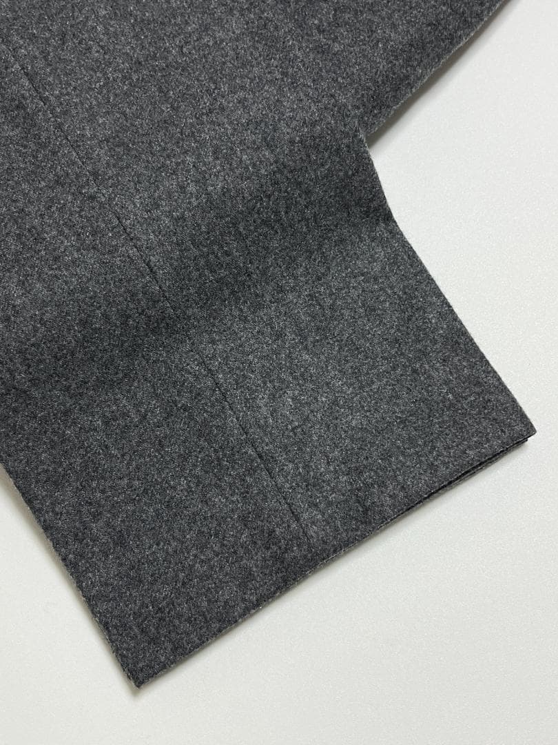 PT01 グレー ウール フランネル スラックス パンツ 446 bespoke